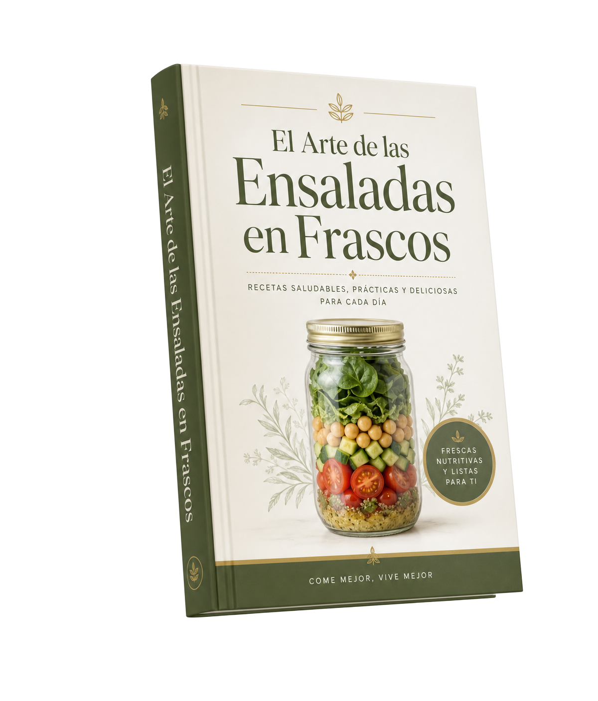 Mockup del ebook El Arte de las Ensaladas en Frascos